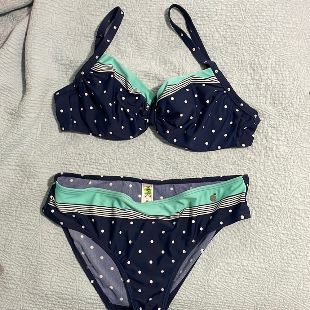 Blue and turquoise cute bikini